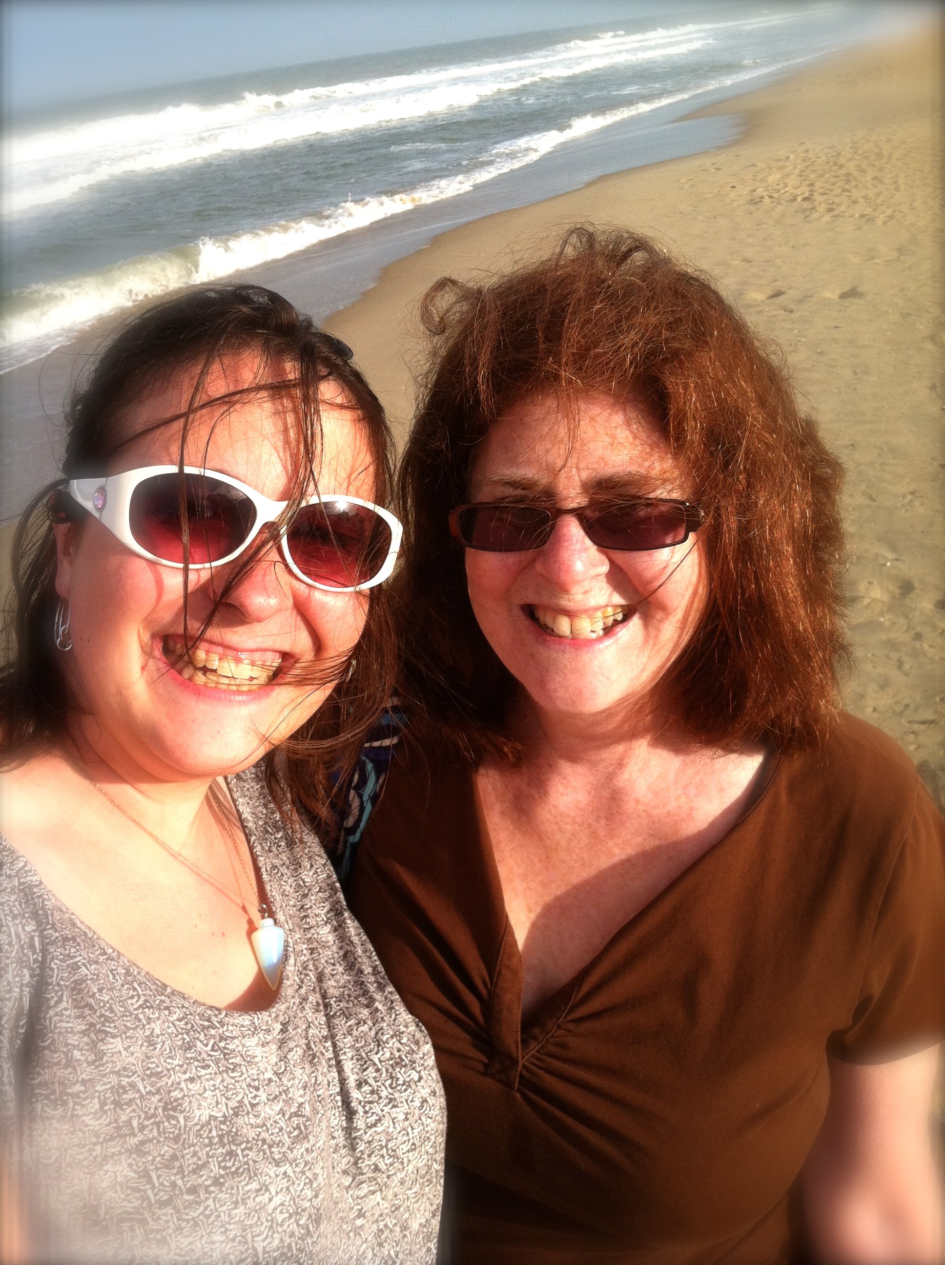 Enjoying the sun with Marie
