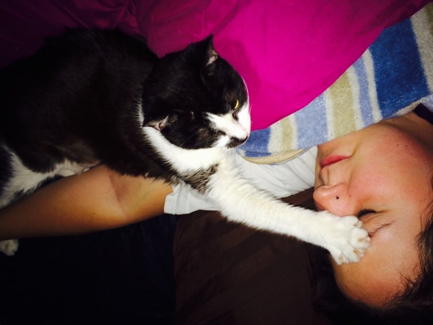 see: sleeping in bed with me